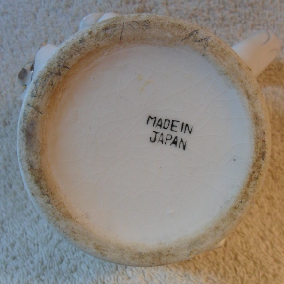 Vintage Basket Weave Ivory Porcelain Creamer Japan - Picture 3 of 8